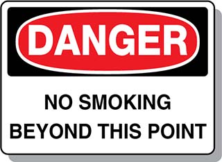 DANGER No Smoking Beyond this Point