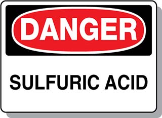 DANGER SULFURIC ACID
