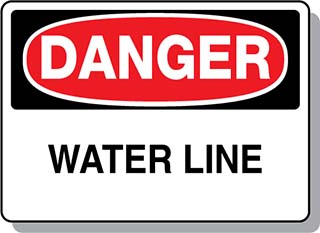 DANGER Water Line