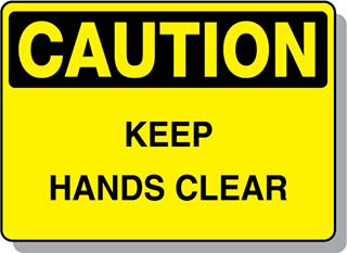 CAUTION Keep Hands Clear