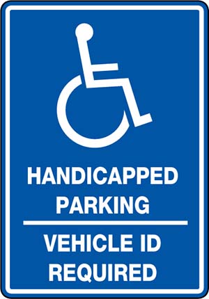 Handicapped Parking Vehicle ID Required