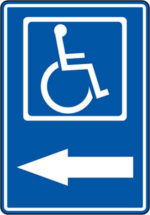 ADA Parking Sign - left arrow