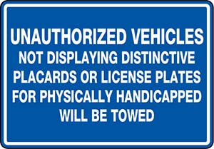Unauthorized Vehicles Will Be Towed