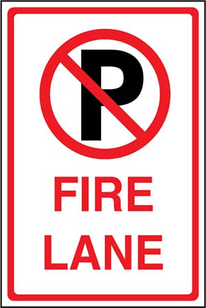 No Parking Fire Lane