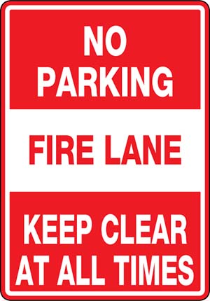 No Parking Fire Lane