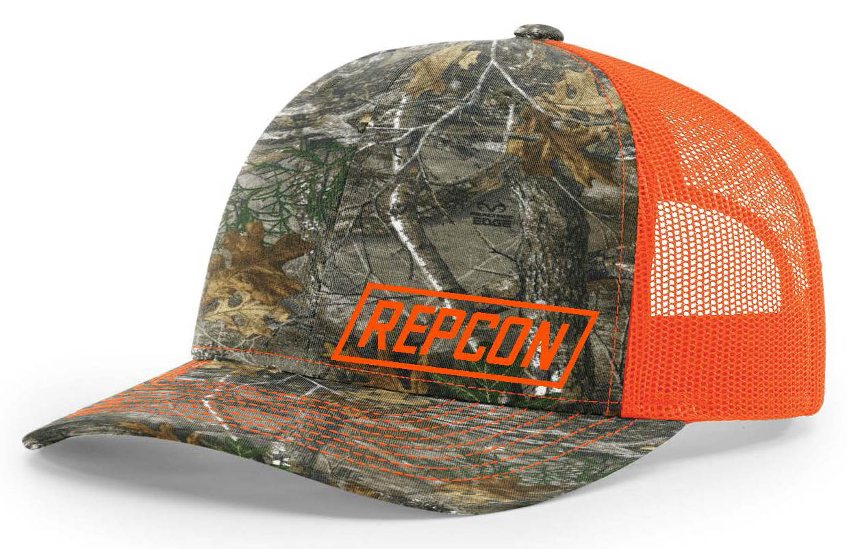 Repcon Logo RealTree Camo Hat w/ Orange Mesh