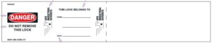 DANGER Lock Labels 1.75x9 (100/pkg)