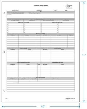 Foreman Daily Updates Numbered