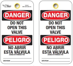 Danger Do Not Open This Valve 5.75x3