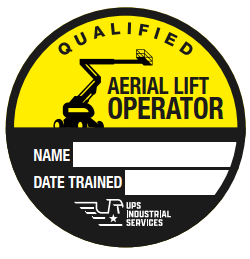 2" Hard Hat Decal: AERIAL LIFT OPERATOR