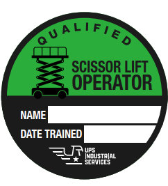 2" Hard Hat Decal: SCISSOR LIFT OPERATOR