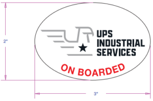 2"X3" UPS Logo Hard Hat Decal