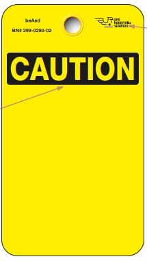 Blank Caution - 5.75" x 3.25" (Pkg of 50)