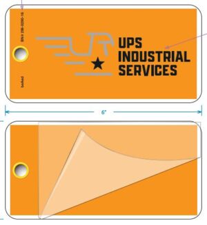 3x6 Coverall Logo Tag - Orange (pkg of 50)