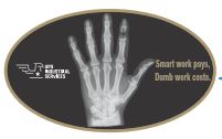 Decal SMART WORK PAYS / DUMB WORK COSTS