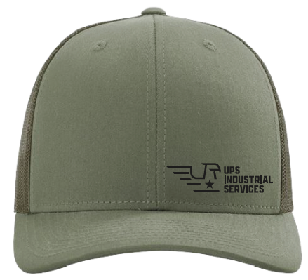 Richardson 112 Trucker Cap, Loden/Black with White Embroidery